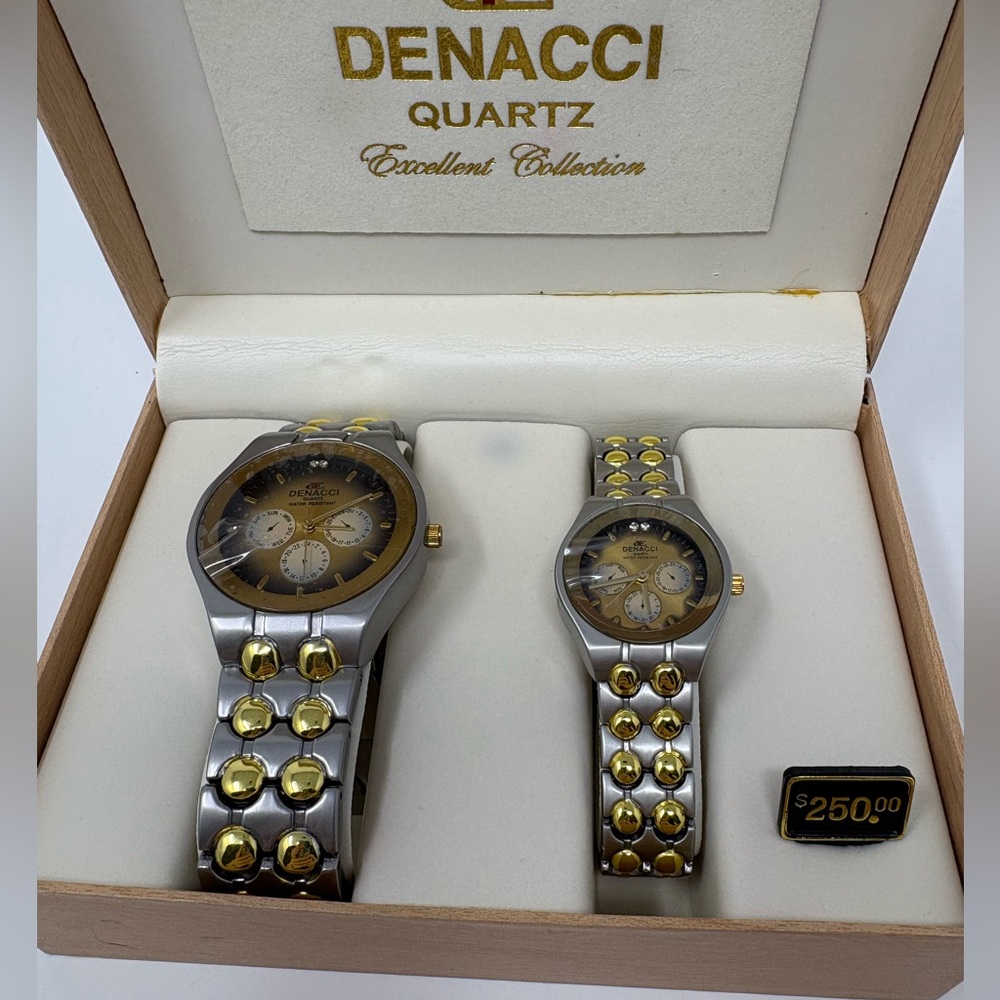 Denacci Quartz Excellent Collection Watch Set His & Hers